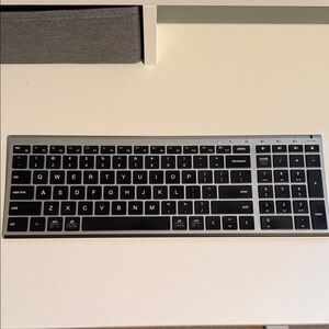 Wireless Silver and Black Keyboard